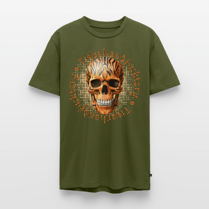 Tiger Skull Design – Männer Premium T-Shirt - Khaki