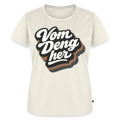 Vom Deng her Design – Frauen Premium T-Shirt - Naturweiß
