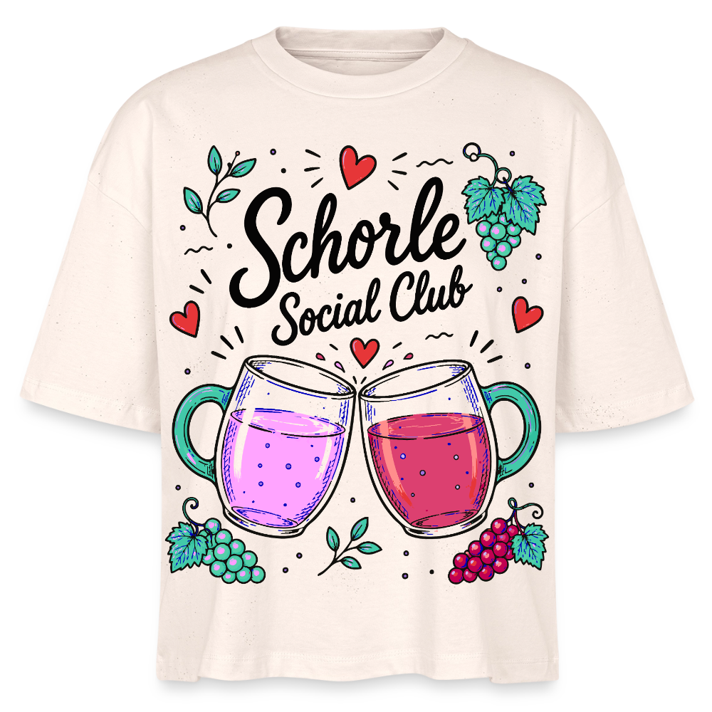 Schorle Social Club – Frauen Boxy Bio-T-Shirt - Natur