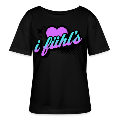 i fühl‘s Design – Rundhals Frauen Bio-T-Shirt - Schwarz