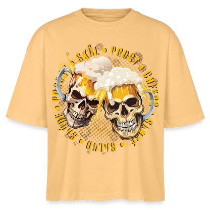 Party Skull Design – Frauen Boxy Bio-T-Shirt - Mispel
