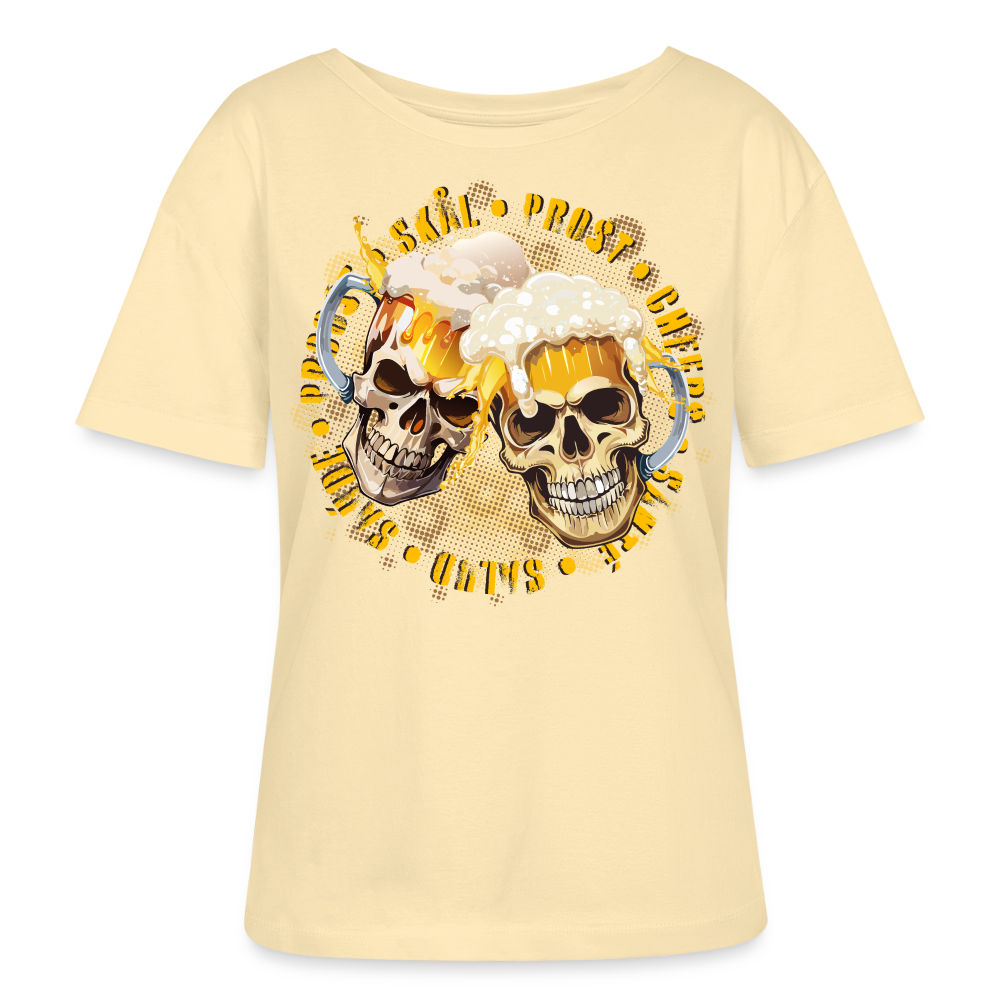 Party Skull Design – Rundhals Frauen Bio-T-Shirt - Creme