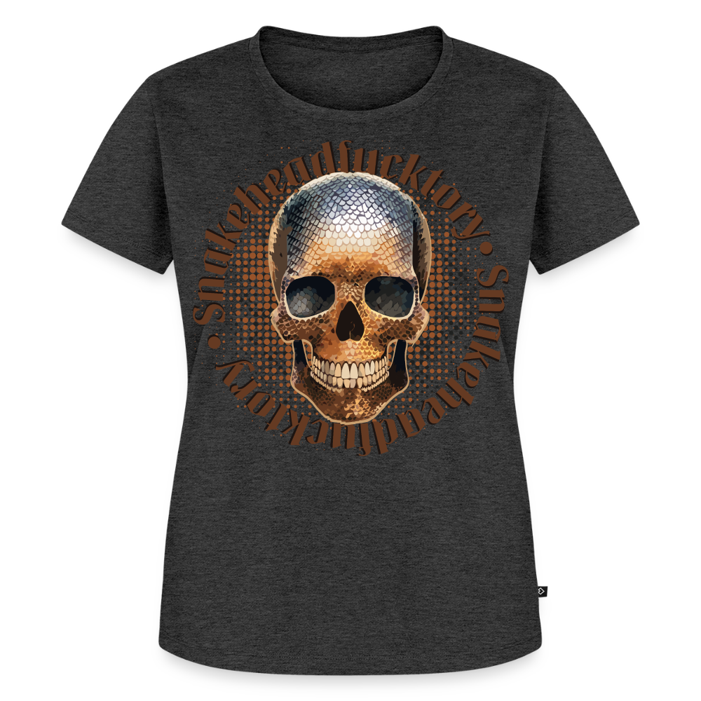 Snake Skull Design – Frauen Premium T-Shirt - Anthrazit meliert
