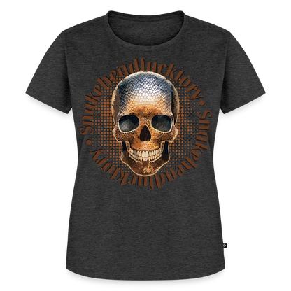 Snake Skull Design – Frauen Premium T-Shirt - Anthrazit meliert