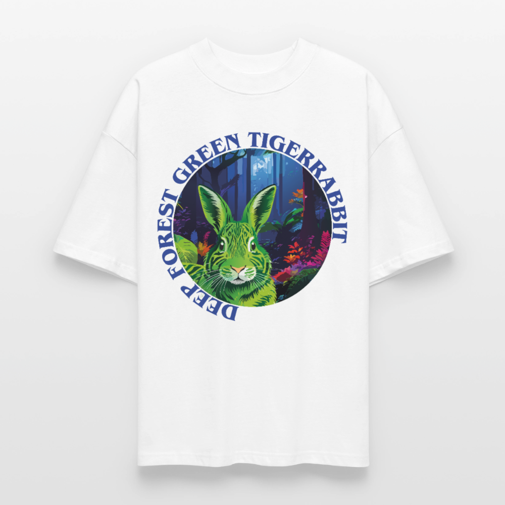 Tiger Rabbit Design – Oversized Unisex Bio T-Shirt - Weiß