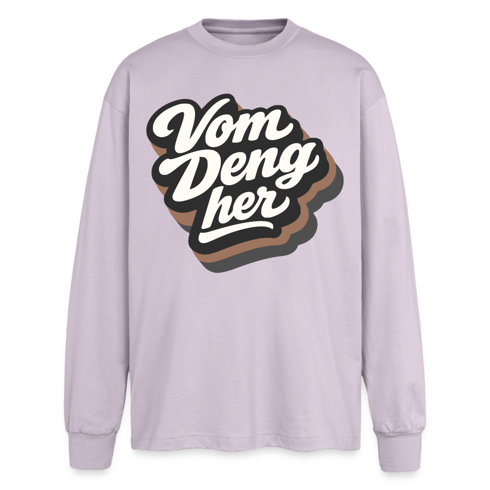 Vom Deng her Design – Oversized Langarmshirt - verblasstes Lila
