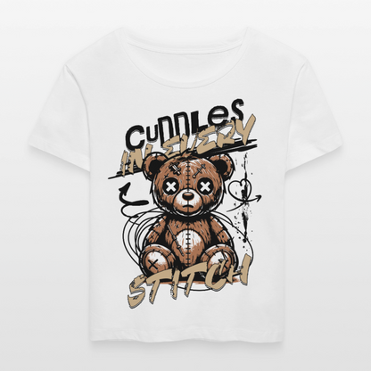 Bear Design – Rundhals Frauen Bio-T-Shirt - Weiß