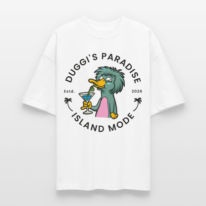 Duggis Paradise Design – Oversized Unisex Bio T-Shirt - Weiß