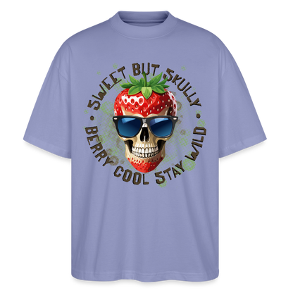 Strawberry Skull Design – Oversized Unisex Bio T-Shirt - Violett