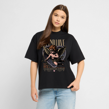 Blind Love Design – Oversized Unisex Bio T-Shirt - Schwarz