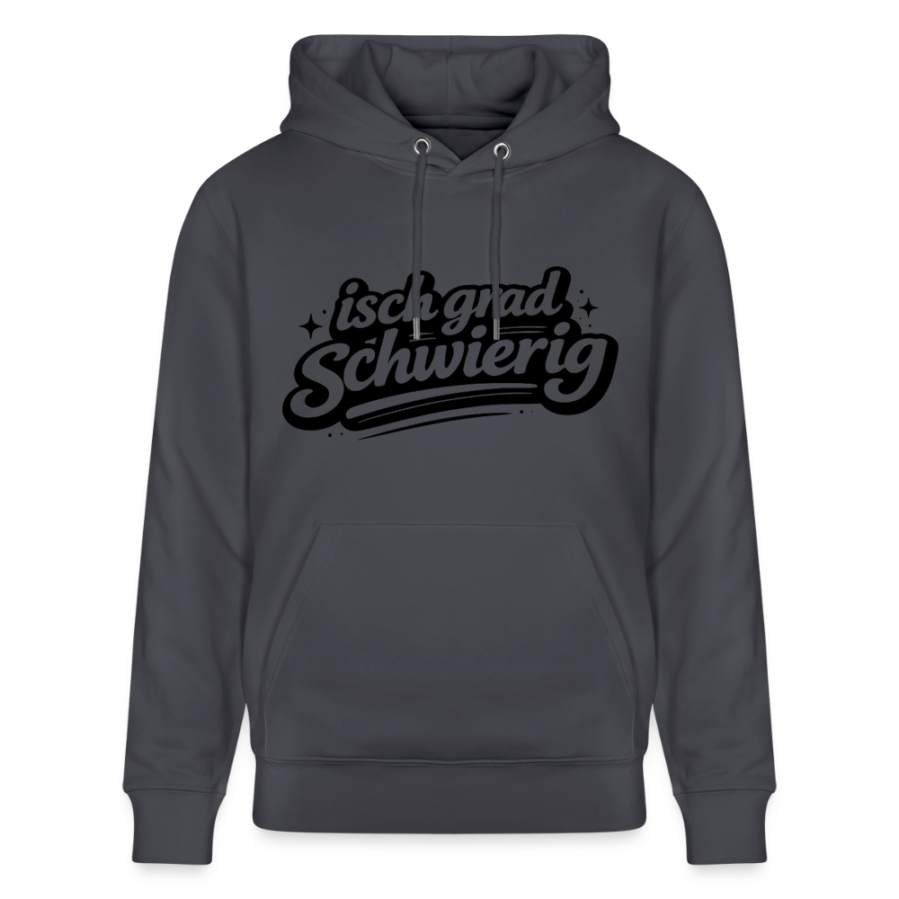 Isch grad schwierig Design – Unisex Bio-Hoodie - Indigoblau