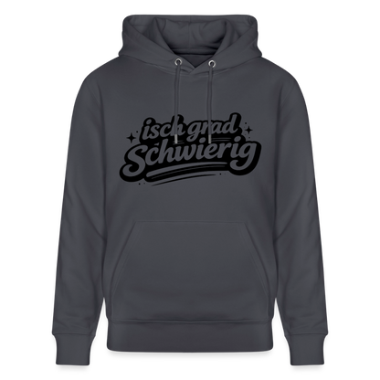 Isch grad schwierig Design – Unisex Bio-Hoodie - Indigoblau