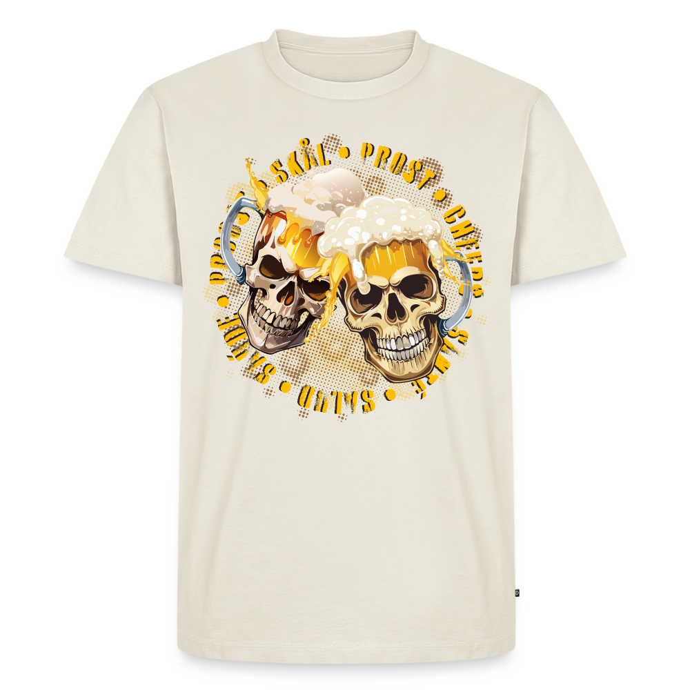 Party Skull Design – Männer Premium T-Shirt - Naturweiß