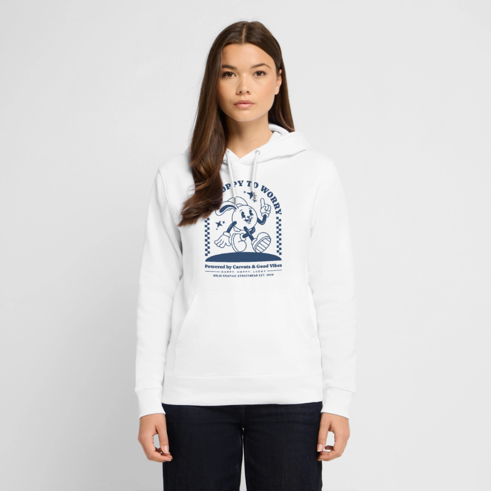 Too Hoppy Too Worry Design – Unisex Bio-Hoodie - Weiß