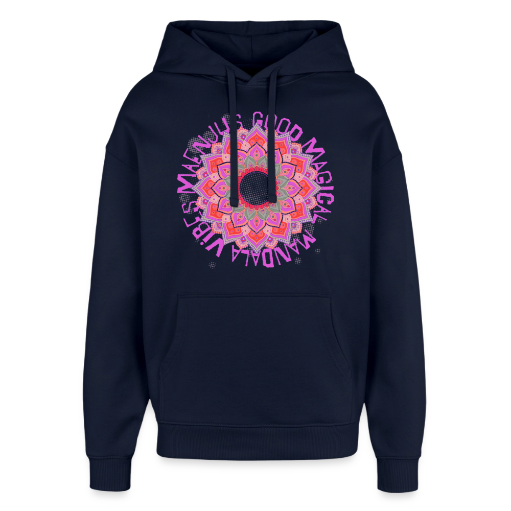 Mandala Pink Design – Oversized Unisex Hoodie - Navy