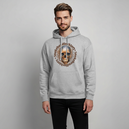 Snake Skull Design – Oversized Unisex Hoodie - Grau meliert