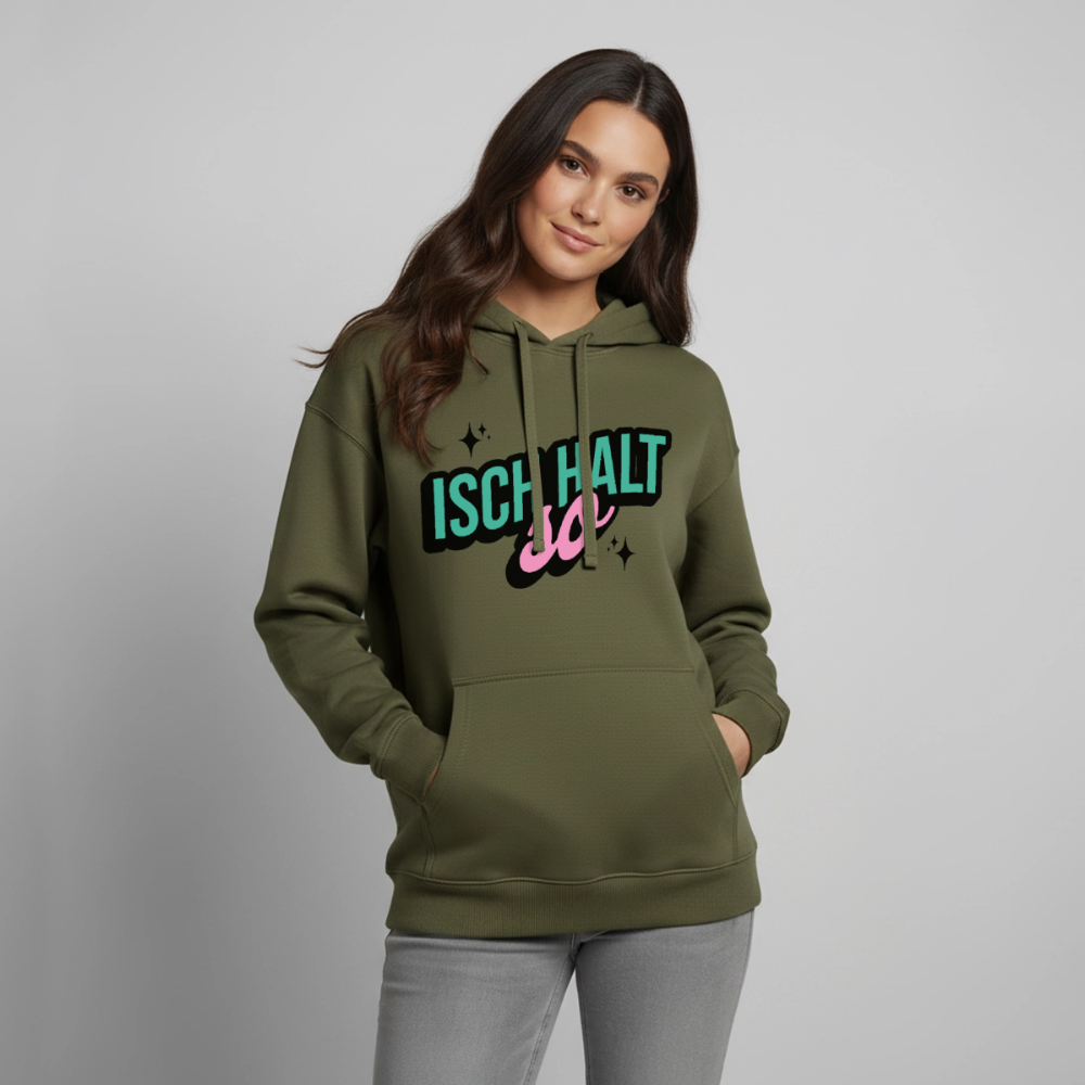 Isch halt so Design – Oversized Unisex Hoodie - Khaki