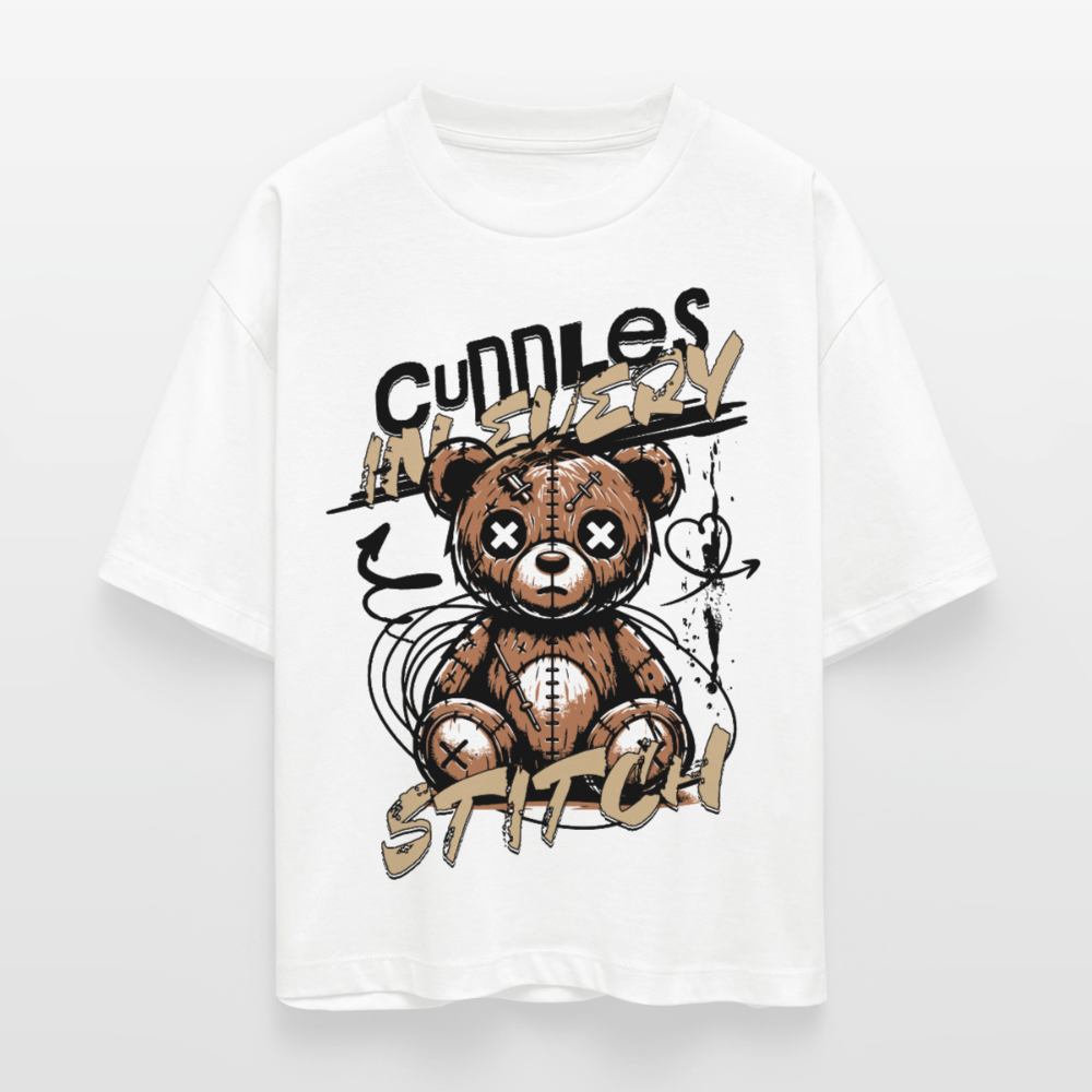 Bear Design – Frauen Boxy Bio-T-Shirt - Weiß