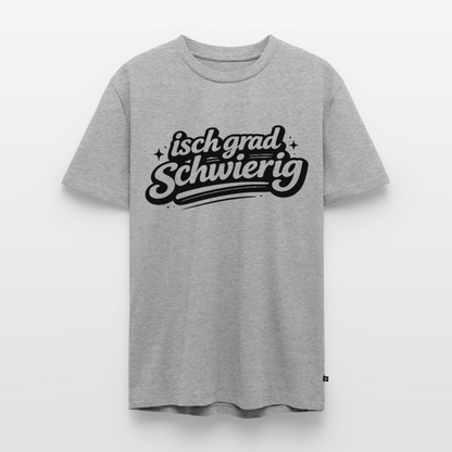 isch grad schwierig Design – Männer Premium T-Shirt - Grau meliert