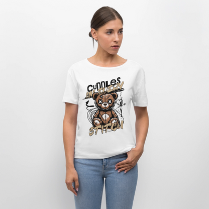 Bear Design – Rundhals Frauen Bio-T-Shirt - Weiß