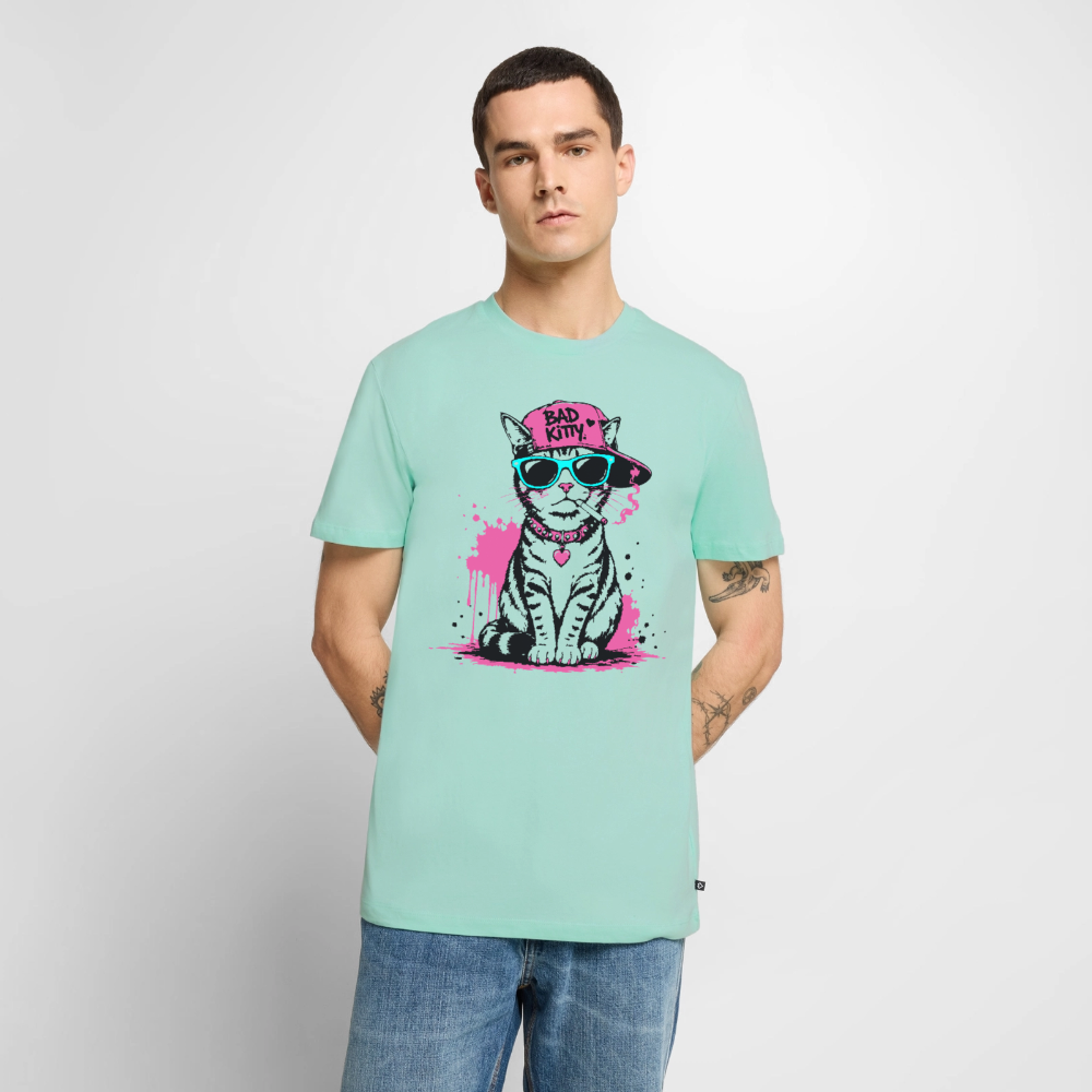 Bad Kitty Design – Männer Premium T-Shirt - Mint 