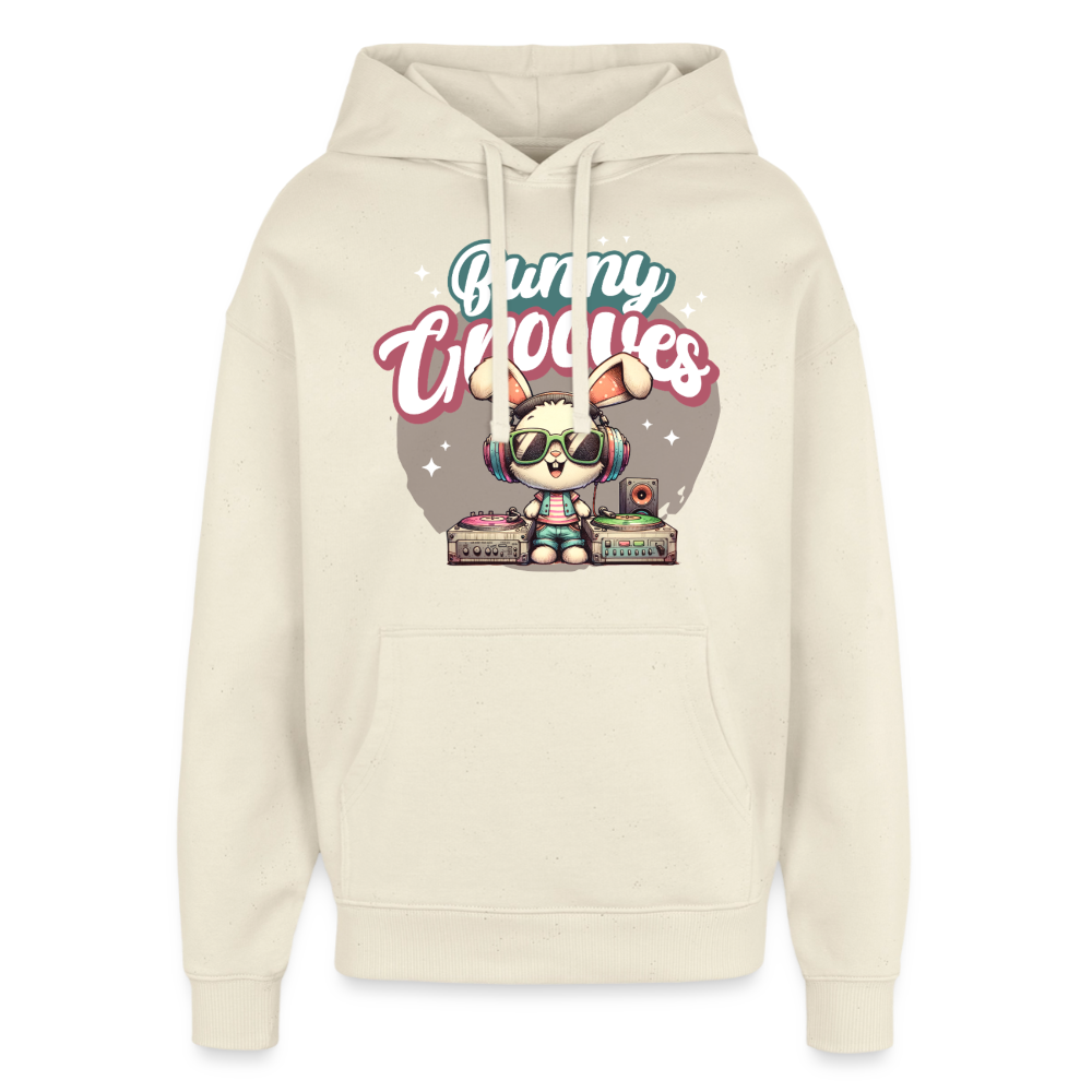Bunny Grooves Design – Oversized Unisex Hoodie - Natur