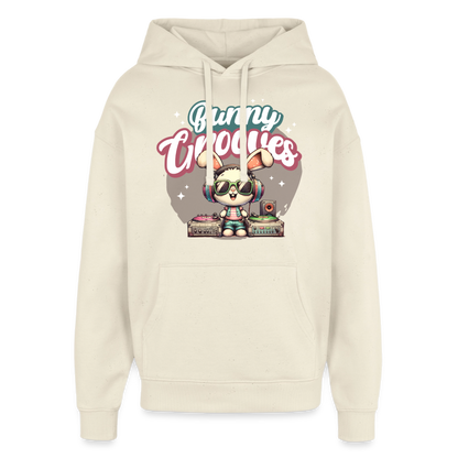 Bunny Grooves Design – Oversized Unisex Hoodie - Natur