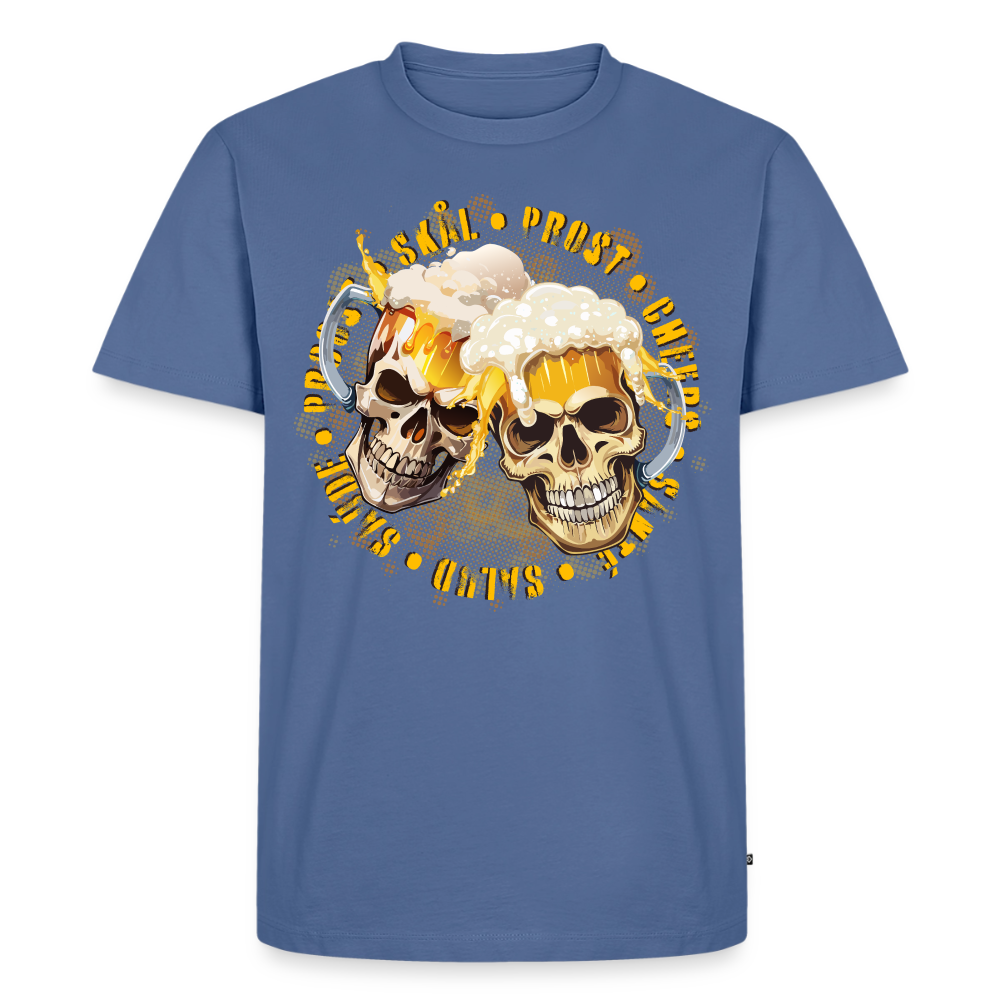Party Skull Design – Männer Premium T-Shirt - Taubenblau