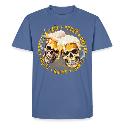 Party Skull Design – Männer Premium T-Shirt - Taubenblau