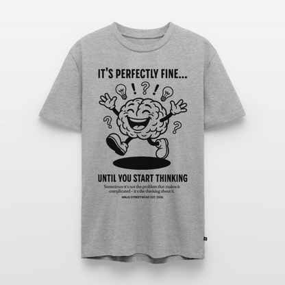 Brain Design – Männer Premium T-Shirt - Grau meliert