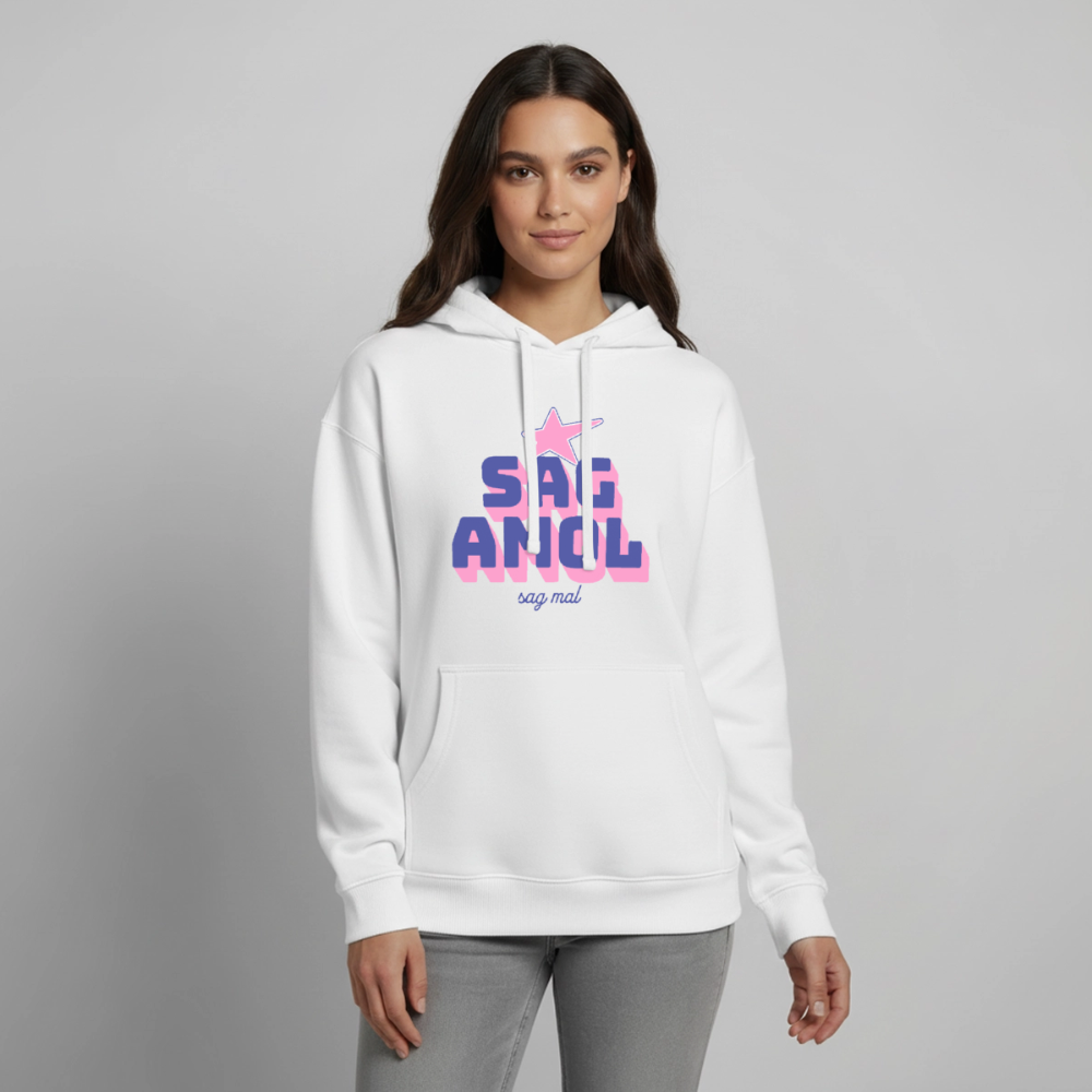 Sagamol Design – Oversized Unisex Hoodie - Weiß