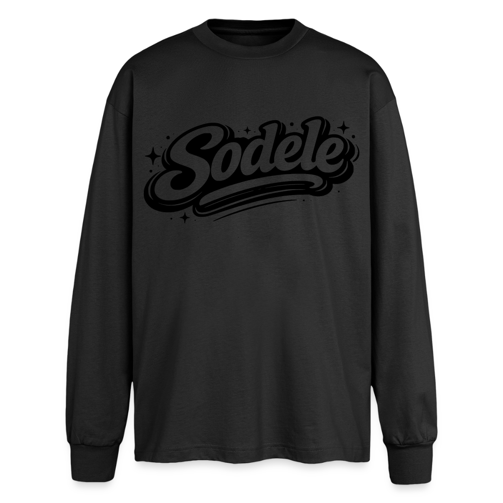 Sodele Design – Oversized Langarmshirt - Schwarz