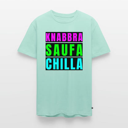 Knabbra Saufa Chilla Design – Männer Premium T-Shirt - Mint 