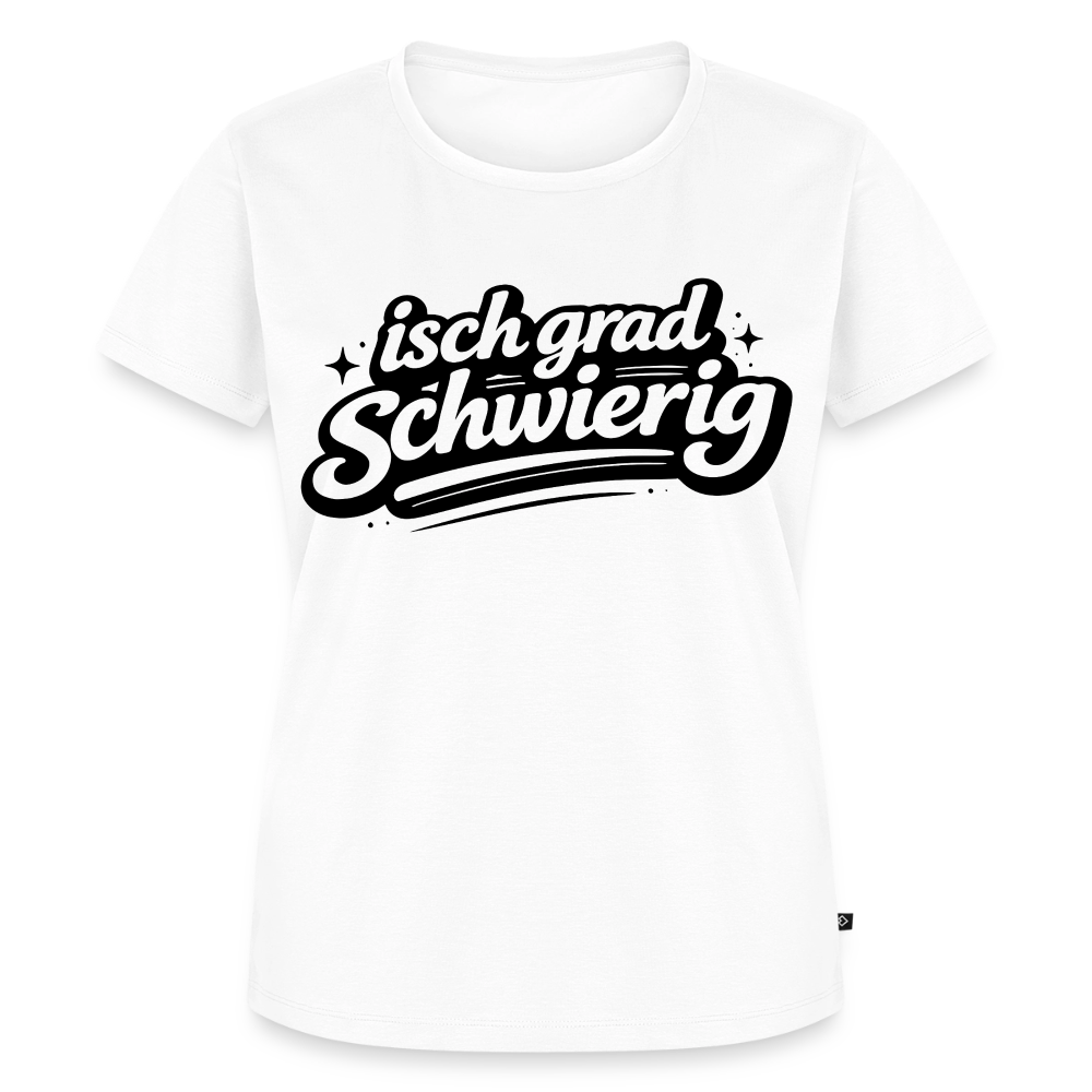 isch grad schwierig Design – Frauen Premium T-Shirt - Weiß