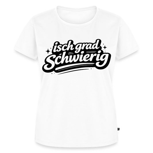 isch grad schwierig Design – Frauen Premium T-Shirt - Weiß