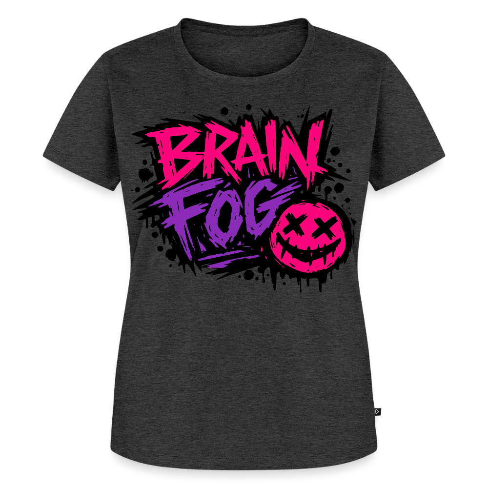 Brain Fog Design – Frauen Premium T-Shirt - Anthrazit meliert