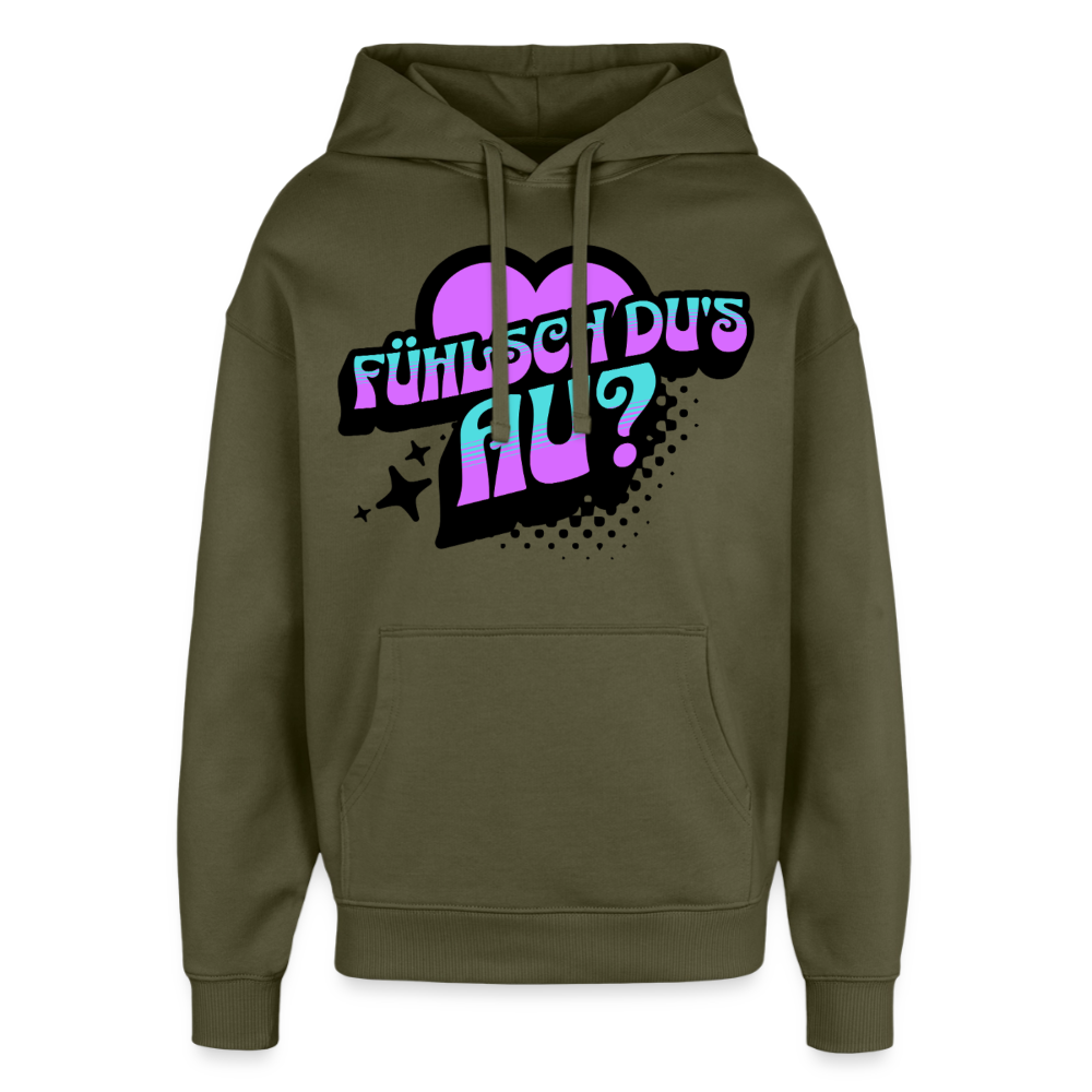 Fühlsch du‘s au Design – Oversized Unisex Hoodie - Khaki