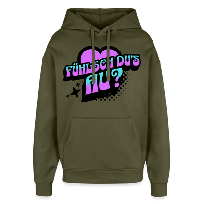Fühlsch du‘s au Design – Oversized Unisex Hoodie - Khaki