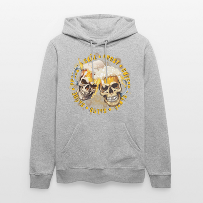 Party Skull Design – Unisex Bio-Hoodie - Grau meliert