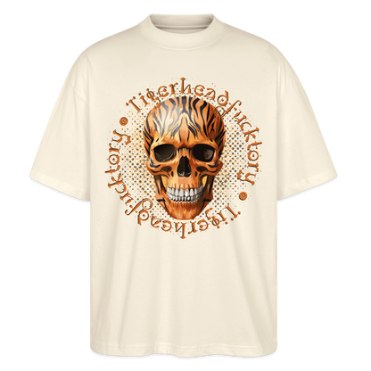 Tiger Skull Design – Oversized Unisex Bio T-Shirt - Natur