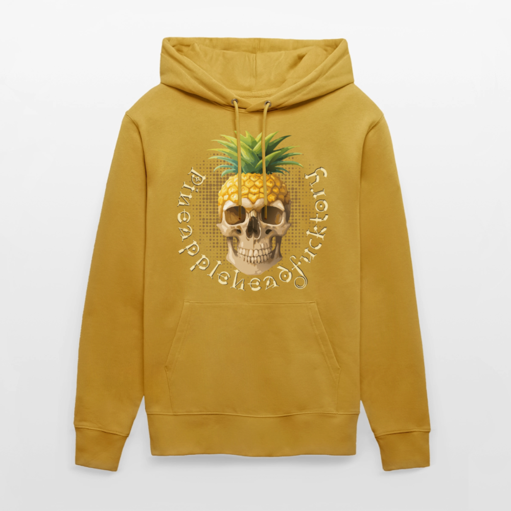 Pineapple Skull Design - Unisex Bio-Hoodie - Ocker
