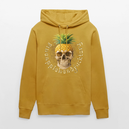 Pineapple Skull Design - Unisex Bio-Hoodie - Ocker