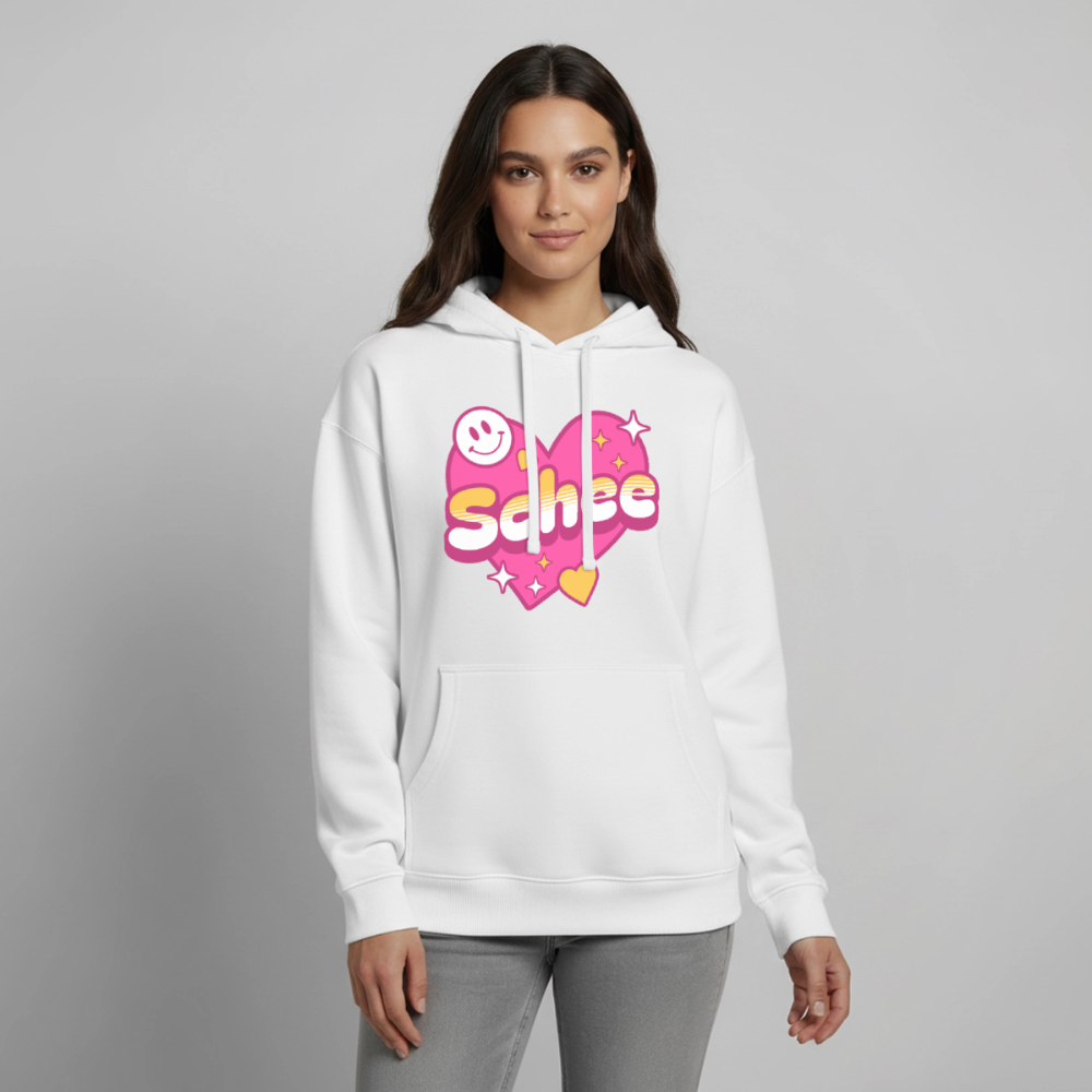 Schnee Design – Oversized Unisex Hoodie - Weiß