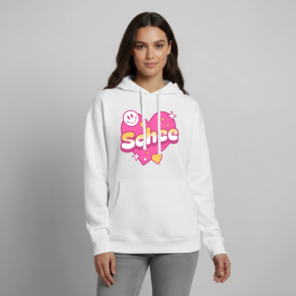 Schnee Design – Oversized Unisex Hoodie - Weiß