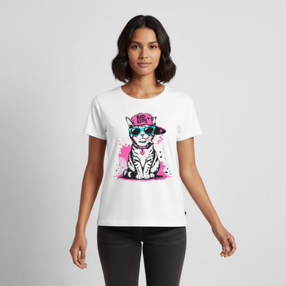 Bad Kitty Design – Frauen Premium T-Shirt - Weiß