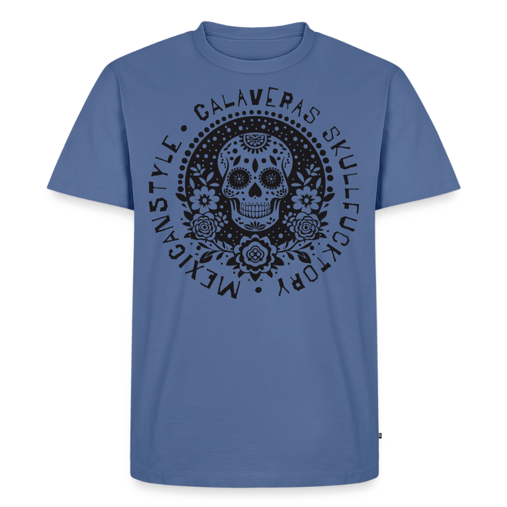 Sugar Skull Black Design - Männer Premium T-Shirt - Taubenblau