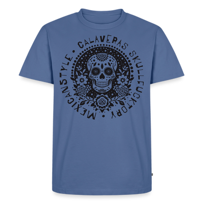 Sugar Skull Black Design - Männer Premium T-Shirt - Taubenblau
