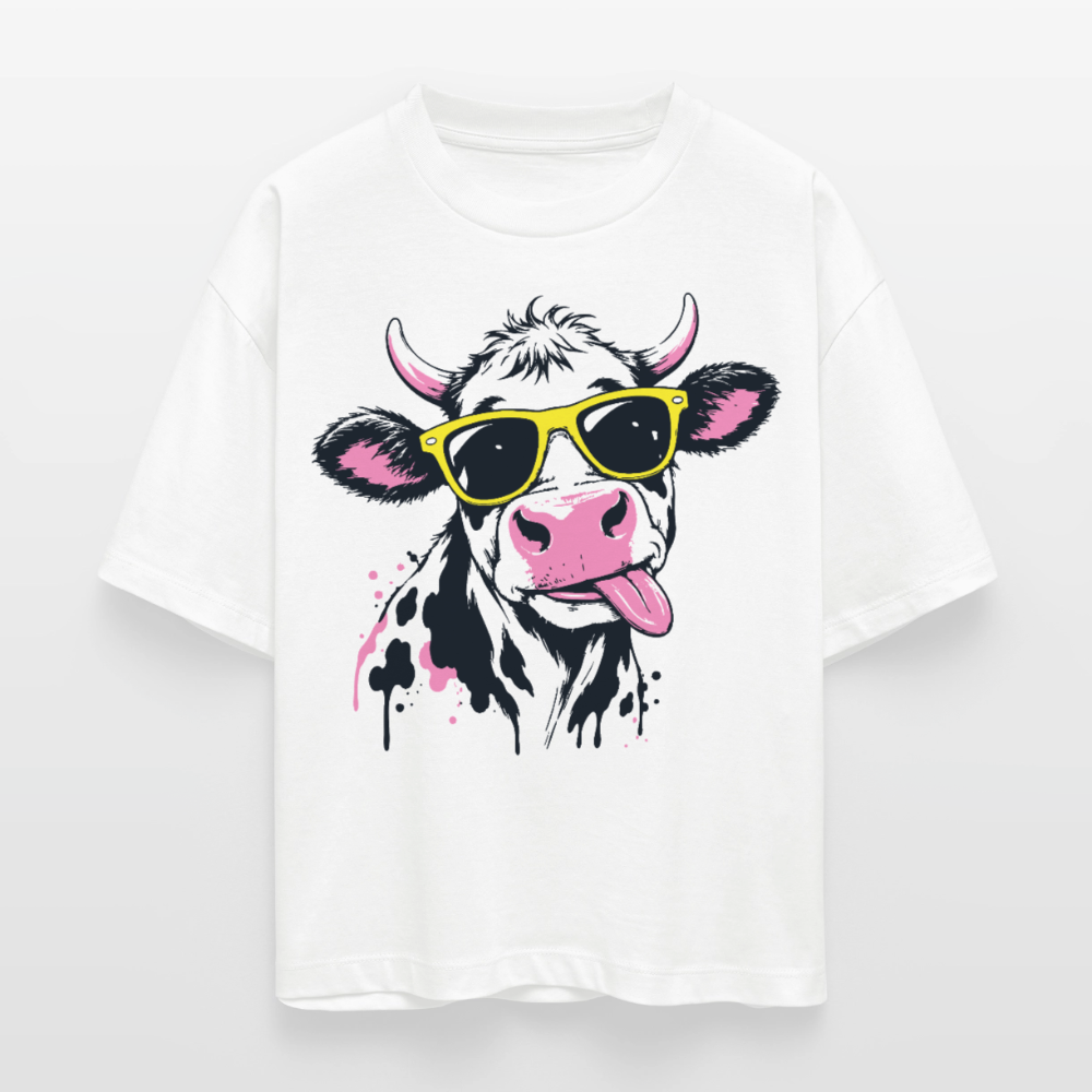 Street Cowboy Design – Frauen Boxy Bio-T-Shirt - Weiß