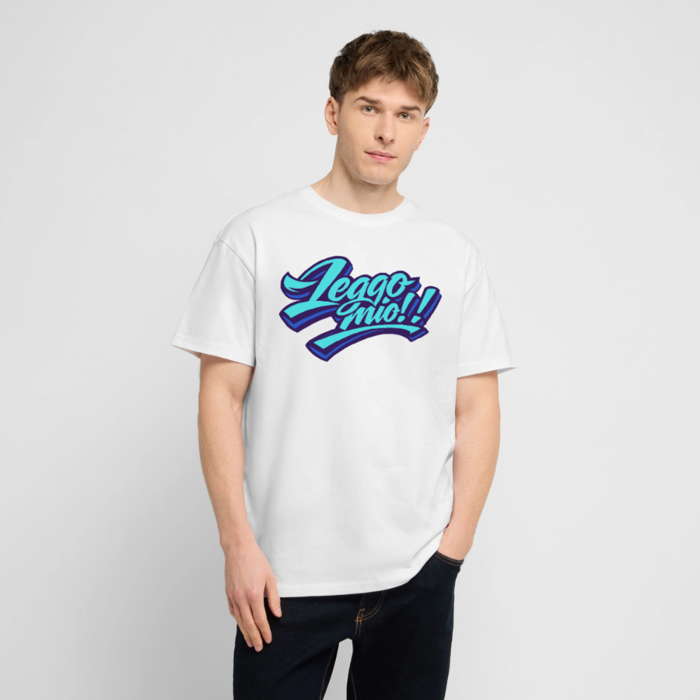 Leggomio Design – Oversized Unisex Bio T-Shirt - Weiß
