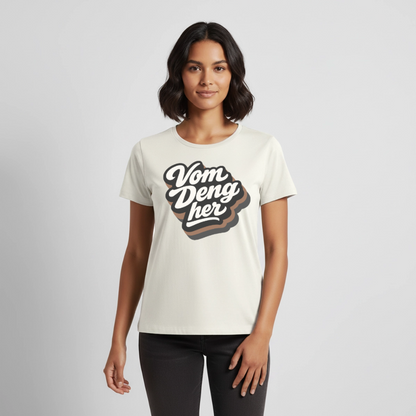 Vom Deng her Design – Frauen Premium T-Shirt - Naturweiß